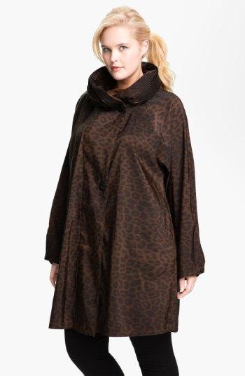 Women's Mycra Pac Designer Wear 'donatella' Scrunch Neck Travel Coat