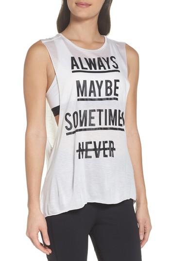 Women's Reebok Training Supply Muscle Tank - White