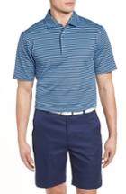 Men's Bobby Jones Xh2o Feed Stripe Stretch Golf Polo - Blue