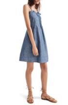 Women's Madewell Pintuck Denim Camisole Dress - Blue