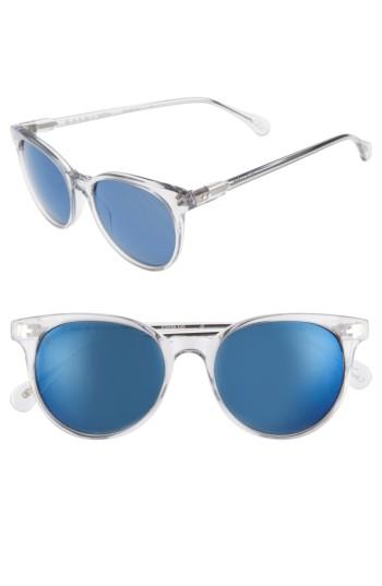 Women's Raen Norie 51mm Cat Eye Mirrored Lens Sunglasses - Artic Crystal