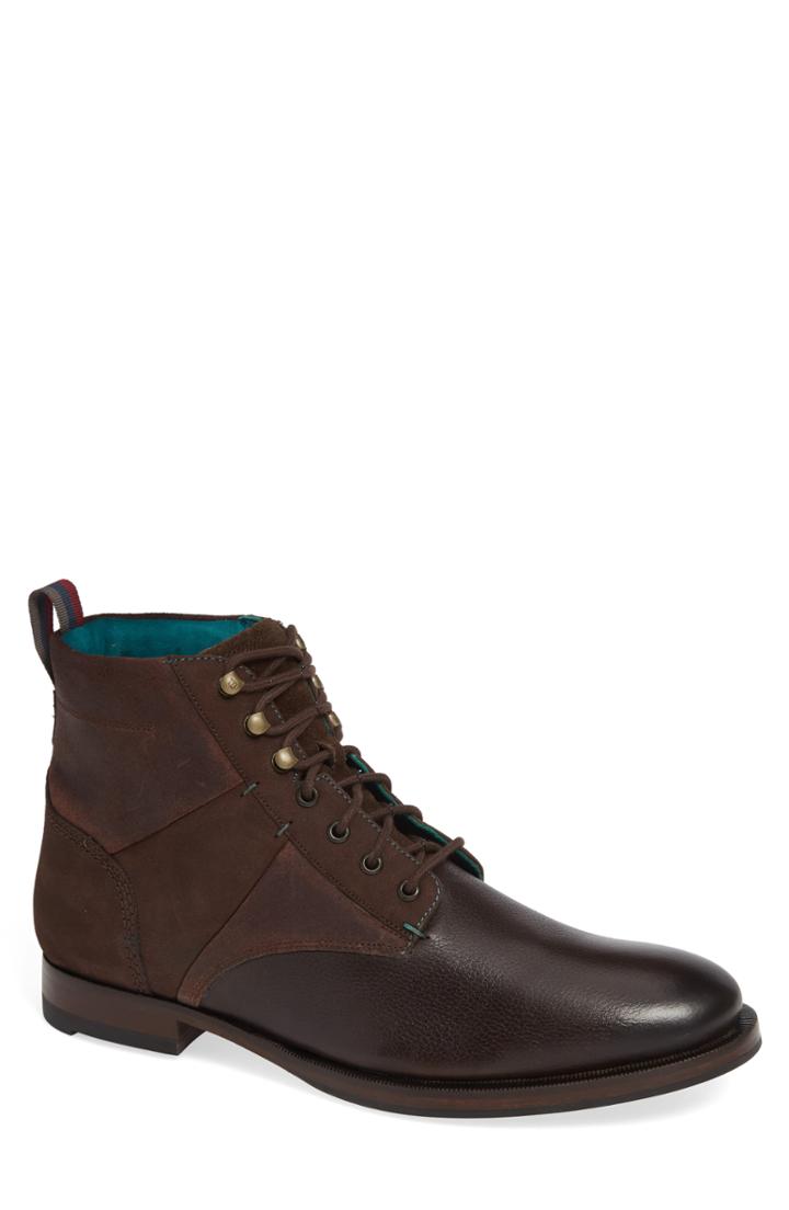 Men's Ted Baker London Reubal Mixed Finish Boot .5 M - Brown