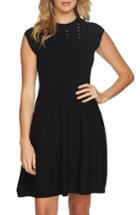 Women's Cece Knit Fit & Flare Dress - Black
