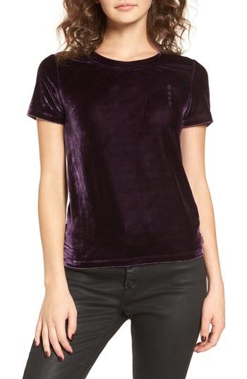 Women's Obey Blume Velvet Top - Purple