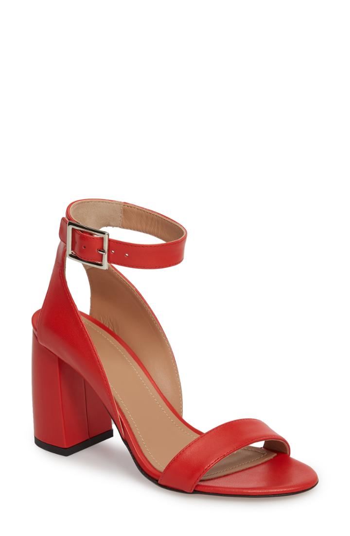 Women's Lewit Guilia Block Heel Sandal Us / 35eu - Red