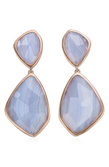 Women's Monica Vinader 'siren' Semiprecious Stone Double Drop Earrings