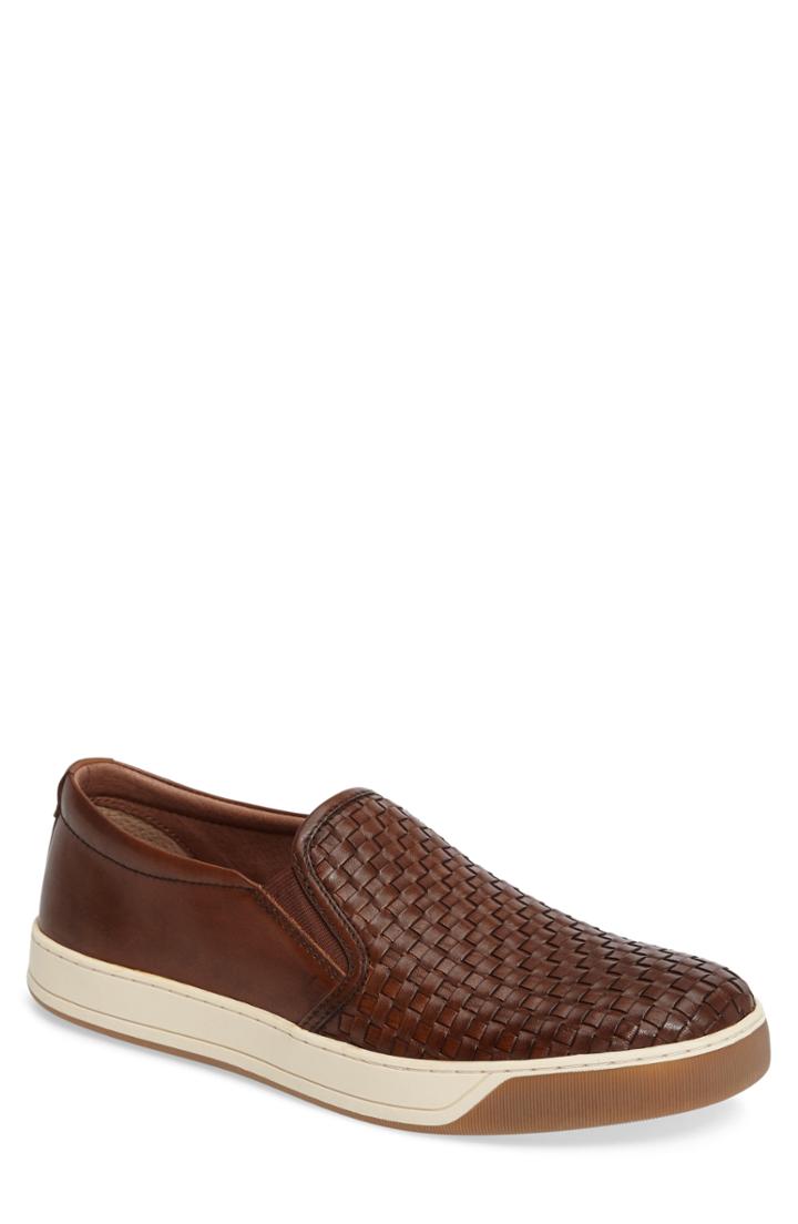 Men's J & M 1850 Allister Slip-on Sneaker .5 M - Brown