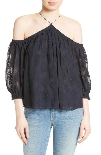 Women's Rebecca Taylor Cold Shoulder Silk Blouse