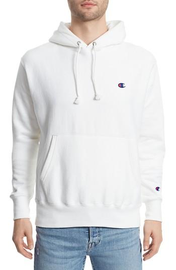 Men's Champion Reverse Weave Pullover Hoodie - White