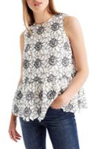 Women's J.crew Embroidered Floral Top, Size - Ivory
