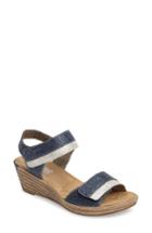 Women's Rieker Antistress Fanni 70 Wedge Sandal Eu - Blue
