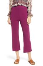 Women's Angie Rib Crop Pants - Purple