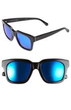 Women's Linda Farrow 'd-frame' 52mm Mirrored Lens Sunglasses - Black/ Blue