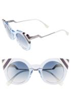 Women's Fendi 47mm Cat Eye Sunglasses - Azure