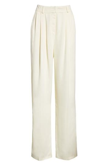 Women's Magda Butrym Pleated Pants Us / 36 Fr - Ivory