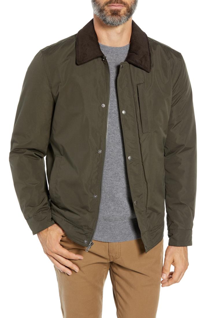 Men's Cole Haan Signature City Rain Barn Jacket - Green