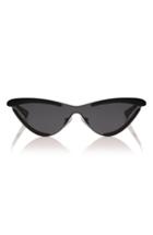 Women's Adam Selman X Le Specs Luxe The Scandal 142mm Cat Eye Sunglasses - Black Satin