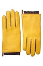Men's Hestra 'tony' Deerksin Leather Gloves - Yellow