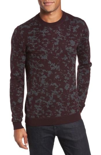 Men's Ted Baker London Gelato Jacquard Sweater (l) - Red