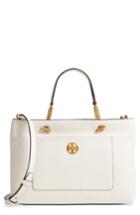 Tory Burch Chelsea Leather Satchel - Ivory