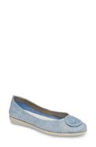 Women's The Flexx Bon Bon H Medallion Flat, Size 6 M - Blue