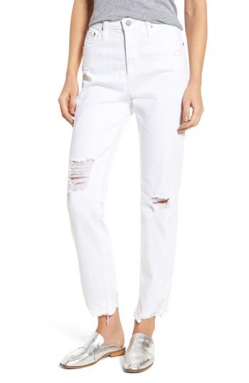 Women's Ag The Phoebe High Waist Straight Leg Jeans - White