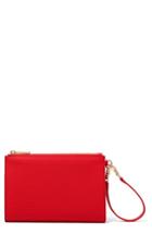 Women's Dagne Dover Signature Essentials Coated Canvas Clutch/wallet - Red