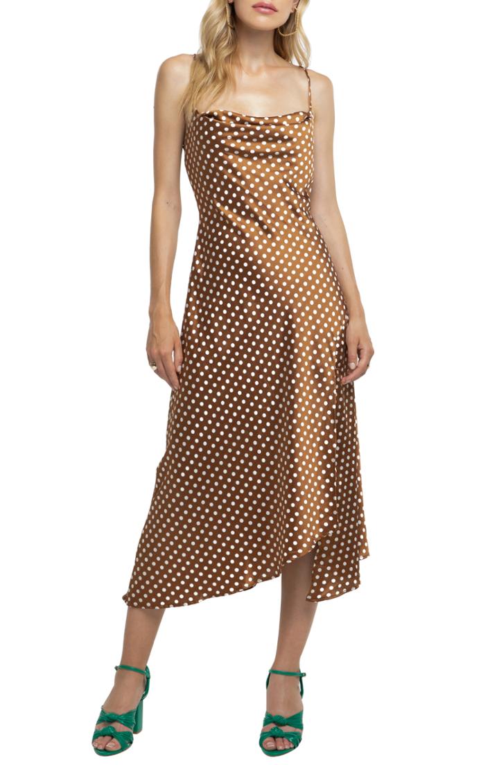 Women's Astr Strappy Cowl Neck Midi Dress - Brown