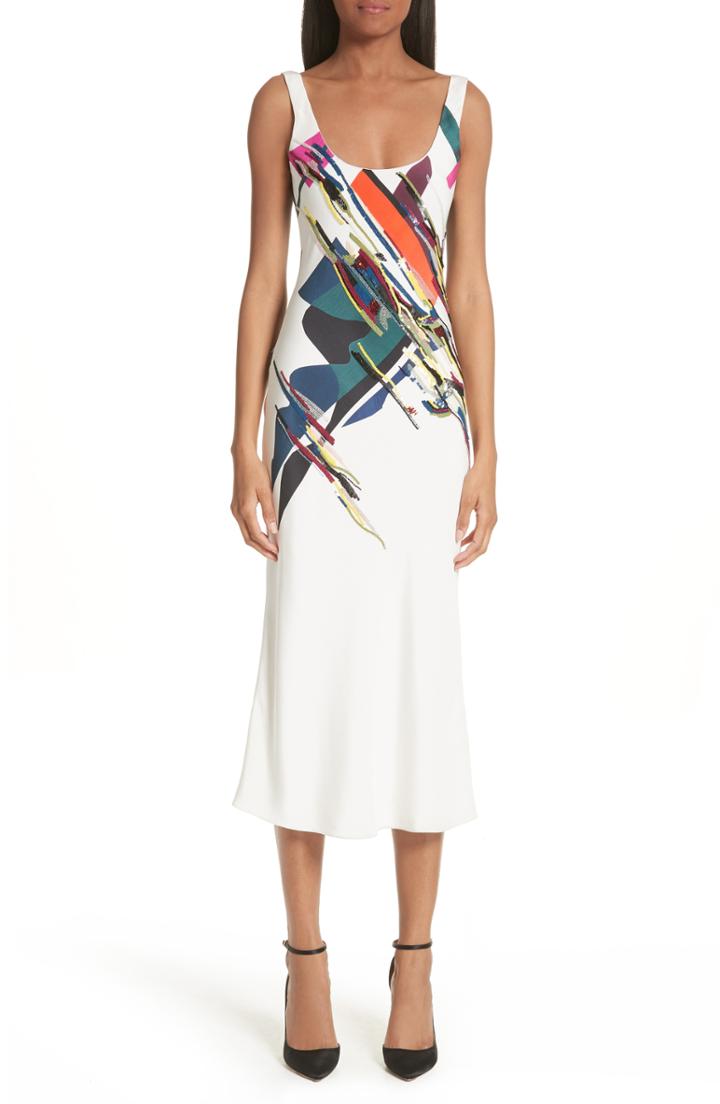 Women's Cushnie Et Ochs Devona Beaded Expressionist Print Dress