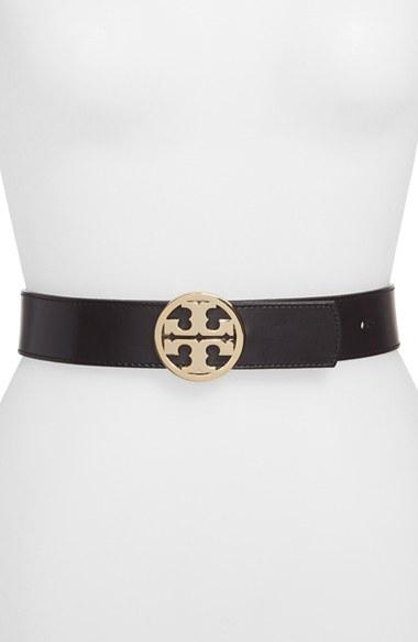Women's Tory Burch Reversible Belt - Black/luggage