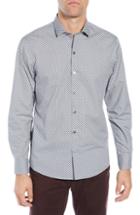Men's Zachary Prell Wyatt Regular Fit Print Sport Shirt - Grey