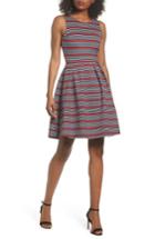 Women's Felicity & Coco Scarlette Stripe Fit & Flare Dress - Blue