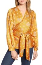 Women's Vince Camuto Delicate Paisley Belted Top - Yellow