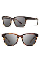 Women's Shwood 'prescott' 52mm Polarized Acetate & Wood Sunglasses - Tortoise/ Ebony/ Grey Polar