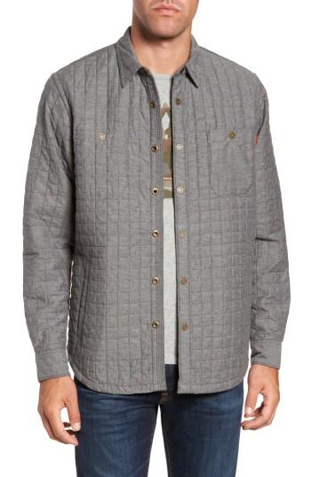 Men's Timberland Gunstock River Lightweight Quilted Shirt Jacket - Black