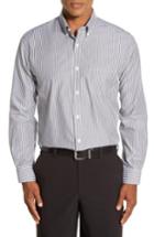 Men's Cutter & Buck 'epic Easy Care' Regular Fit Mini Bengal Stripe Sport Shirt, Size - Grey