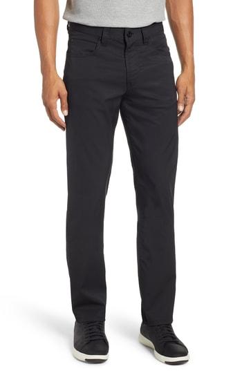 Men's Bugatchi Flat Front Pants - Black