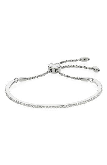 Women's Monica Vinader Fiji Skinny Vermeil Diamond Bar Bracelet