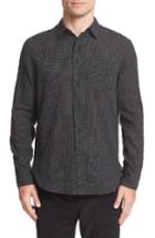 Men's Rag & Bone Beach Houndstooth Check Shirt, Size - Grey