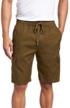 Men's Vince Stretch Linen & Cotton Cargo Shorts - Green