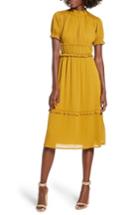 Women's Moon River Smocked Midi Dress - Yellow