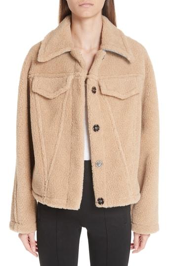 Women's Off-white Bear Faux Shearling Track Jacket Us / 36 It - Beige