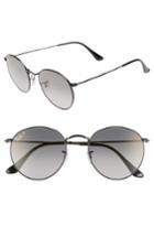 Women's Ray-ban 53mm Polarized Round Sunglasses - Black Gradient