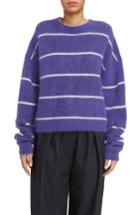 Women's Acne Studios Rhira Stripe Crewneck Sweater - Purple