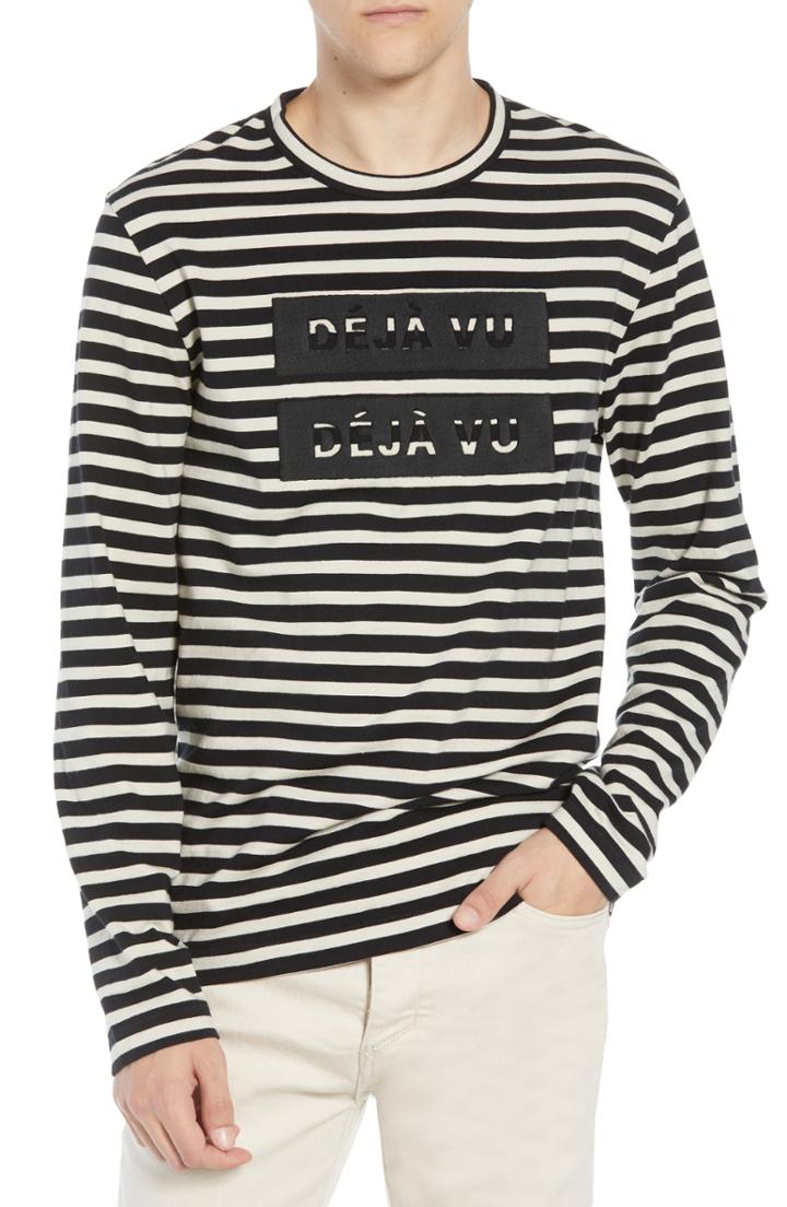 Men's French Connection Deja Vu Graphic T-shirt - Black
