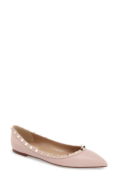 Women's Valentino 'rockstud' Ballerina Flat