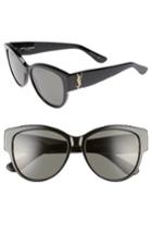 Women's Saint Laurent 55mm Cat Eye Sunglasses -