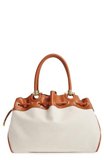 Salvatore Ferragamo Sonia - Large Canvas Tote - Beige