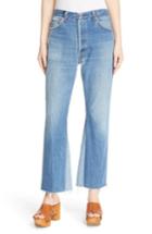 Women's Re/done The Leandra Reconstructed High Waist Crop Flare Jeans - Blue