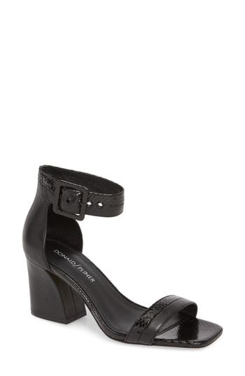 Women's Donald Pliner Watson Ankle Strap Sandal M - Black